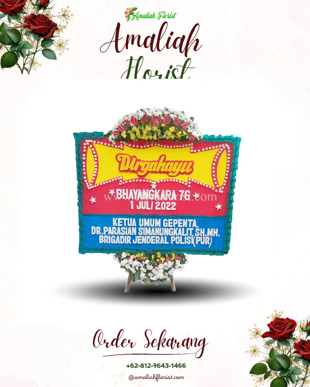 Papan Bunga HUT Ulang Tahun Krembangan Utara